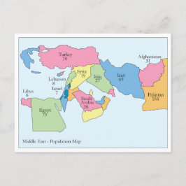 Middle East Population Postcard Briefkaart