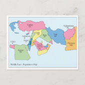 Middle East Population Postcard Briefkaart (Voorkant)