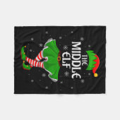 Middle Elf Christmas Family Girls Women Elf Squad  Fleece Deken (Voorkant (Horizontaal))