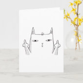 MIDDLE FINGER CAT KAART (Gele Bloem)