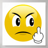 Middle Finger Emoji Poster (Voorkant)