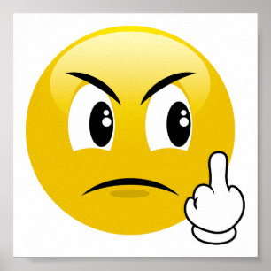 Middle Finger Emoji Poster