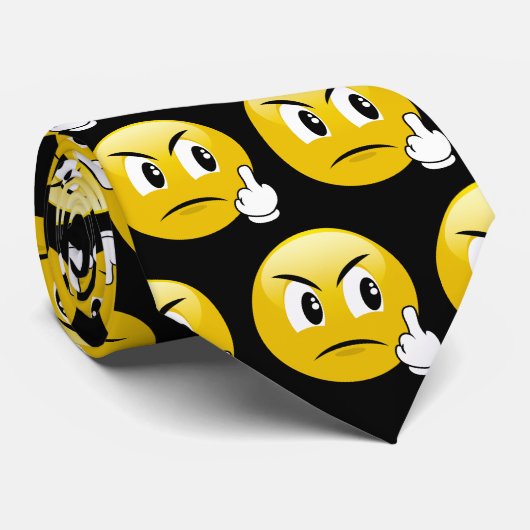 Middle Finger Emoji Stropdas (Opgerold)