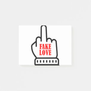 Middle Finger Fake Love Post-it® Notes