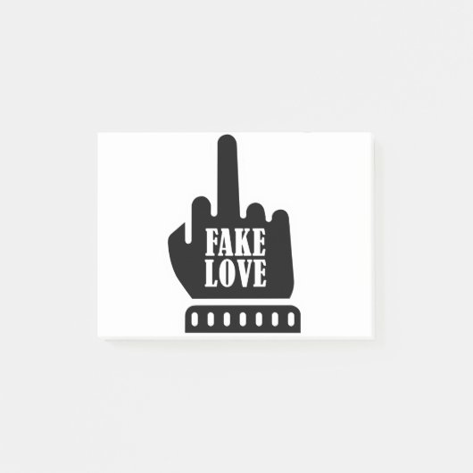 Middle Finger Fake Love Post-it® Notes (Voorkant)
