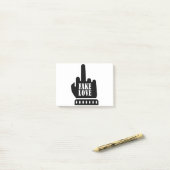 Middle Finger Fake Love Post-it® Notes (Op bureau)