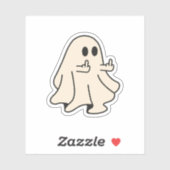 Middle Finger Ghost beroemd gemaakt door Spooky Gh Sticker (Vel)
