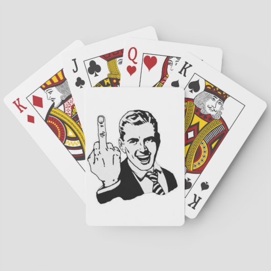 Middle finger play card speelkaarten (Achterkant)