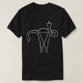 Middle Finger Uterus  Pro Choice  T-shirt (Design voorkant)