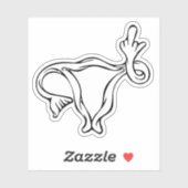 Middle Finger Uterus Pro-keuze feminist Sticker (Vel)
