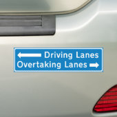 Middle Lane Hogger Bumpersticker (Op auto)
