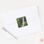 Middle North waterval, Silver Falls State Park, Vierkante Sticker (Envelop)
