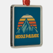 Middle Palisade California Retro Turquoise Metalen Ornament (Rechts)