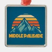 Middle Palisade California Retro Turquoise Metalen Ornament (Voorkant)