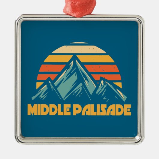 Middle Palisade California Retro Turquoise Metalen Ornament (Voorkant)