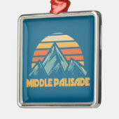 Middle Palisade California Retro Turquoise Metalen Ornament (Links)
