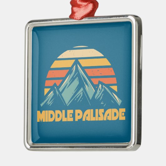Middle Palisade California Retro Turquoise Metalen Ornament (Links)