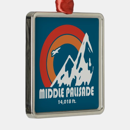 Middle Palisade California Sun Eagle Metalen Ornament (Rechts)