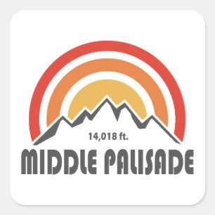 Middle Palisade California Vierkante Sticker