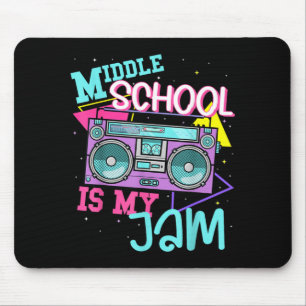 Middle School is My Jam Schattige leraren T-shirt Muismat