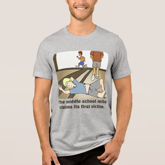 Middle School Mile Grey Tri-Blend Shirt (Voorkant)