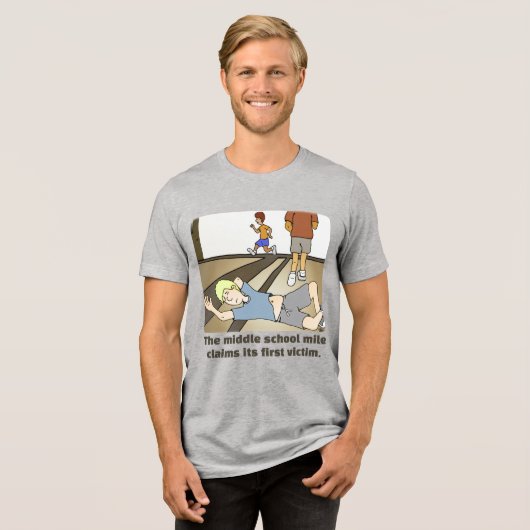 Middle School Mile Grey Tri-Blend Shirt (Voorkant volledig)