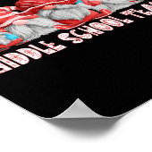 Middle School Teacher Job Christmas Gnome Ck To Sc Poster (Hoek)