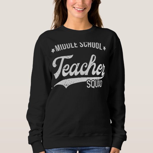 Middle School Teacher Squad Cool Team Terug naar s Trui (Voorkant)