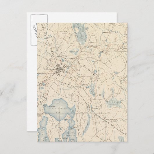 Middleborough, Massachusetts Briefkaart (Voorkant / Achterkant)