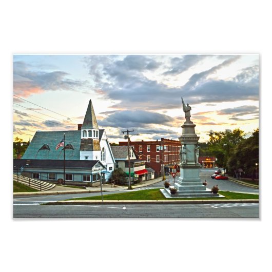 Middlebury, Vermont, bij Sunset Foto Afdruk (Voorkant)