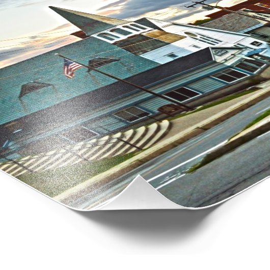 Middlebury, Vermont, bij Sunset Foto Afdruk (Hoek)