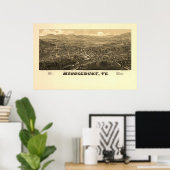 Middlebury VT 1886 Poster (Thuiskantoor)