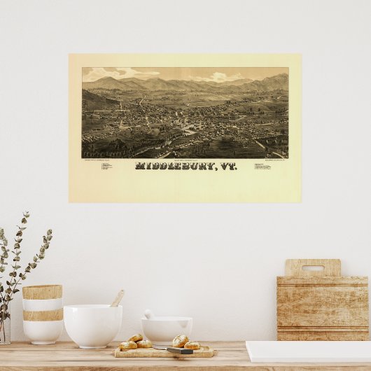 Middlebury VT 1886 Poster (Keuken)
