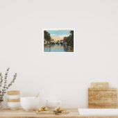 Middlebury VT, Battell Bridge  stijl uit de jaren  Poster (Keuken)