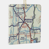 Middlebury VT  kaart Keramisch Ornament (Rechts)