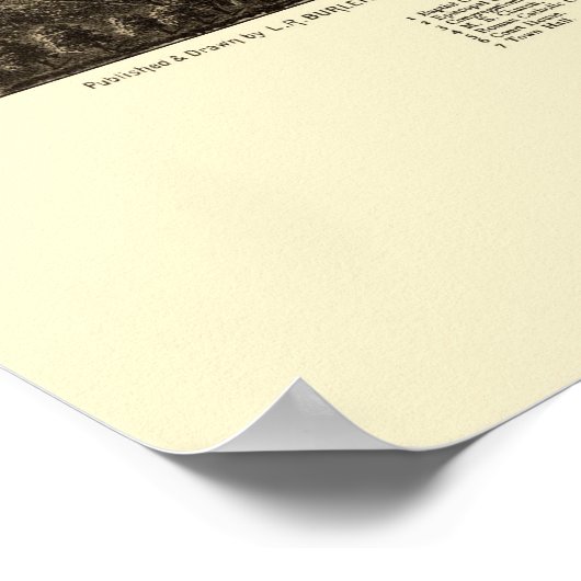 Middlebury, VT Panorama Map - 1886 Poster (Hoek)