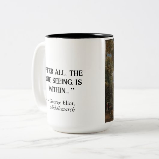 Middlemarch "True Seeing" Tweekleurige Koffiemok (Voorkant links)