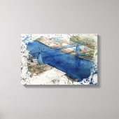 Middlesborough Transporter Bridge Canvas Afdruk (Voorkant)