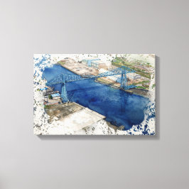 Middlesborough Transporter Bridge Canvas Afdruk