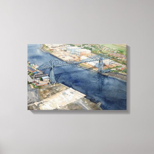 Middlesborough Transporter Bridge Canvas Afdruk (Voorkant)