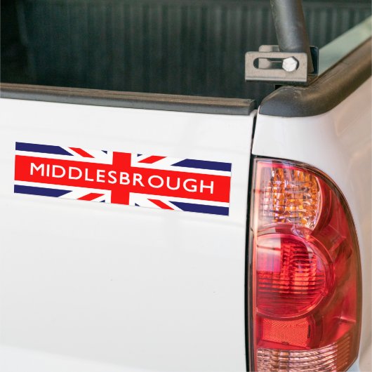 Middlesbrough, Britse vlag Bumpersticker (Op Truck)