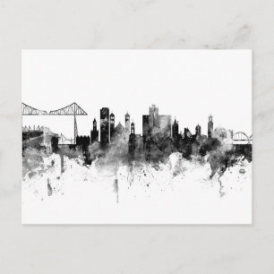 Middlesbrough Engeland Skyline Black White Briefkaart