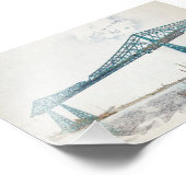 Middlesbrough Transporter Bridge Artistieke Schets Foto Afdruk (Hoek)