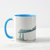 Middlesbrough Transporter Bridge Artistieke Schets Mok (Links)