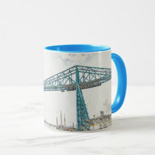 Middlesbrough Transporter Bridge Artistieke Schets Mok