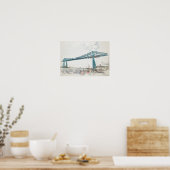 Middlesbrough Transporter Bridge Artistieke Schets Poster (Keuken)