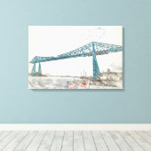 Middlesbrough Transporter Bridge Canvas Afdruk (Insitu (Houten vloer))