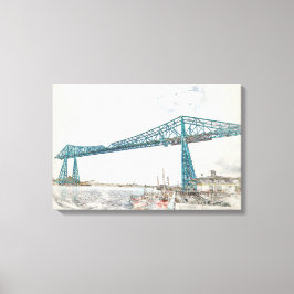 Middlesbrough Transporter Bridge Canvas Afdruk