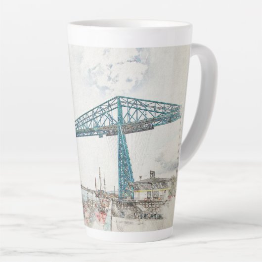 Middlesbrough Transporter Bridge Latte Mok (Rechterhoek)