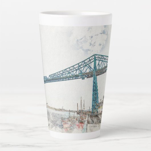Middlesbrough Transporter Bridge Latte Mok (Voorkant)